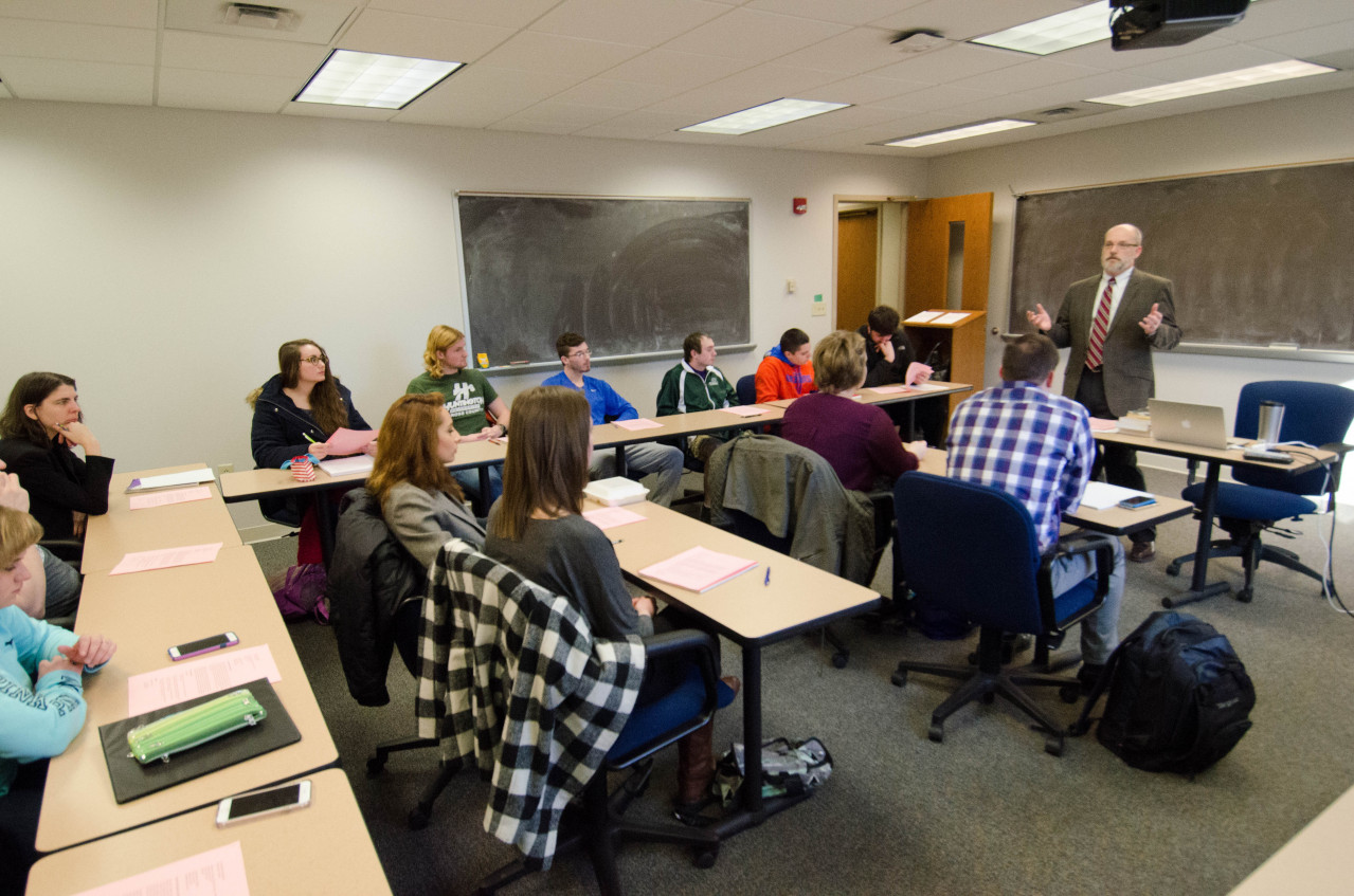 HU history professor teaching a class.