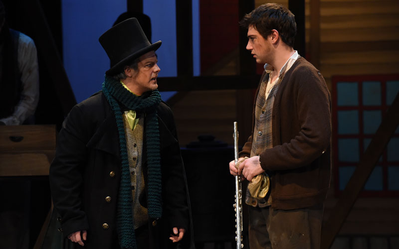 Students performing play